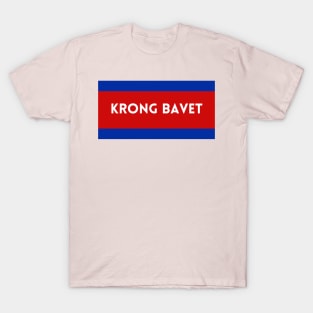 Krong Bavet City in Cambodian Flag Colors T-Shirt